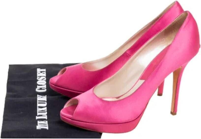 Dior Vintage Pre-owned Satin heels Pink Dames