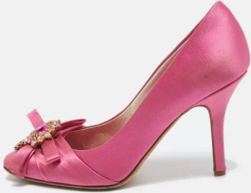 Dior Vintage Pre-owned Satin heels Pink Dames