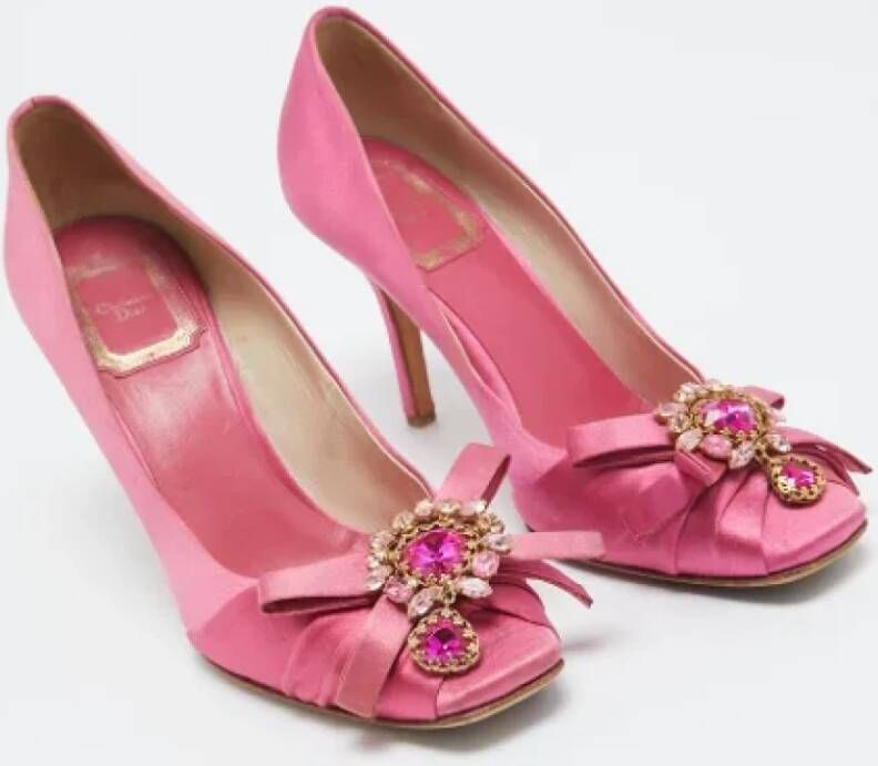 Dior Vintage Pre-owned Satin heels Pink Dames