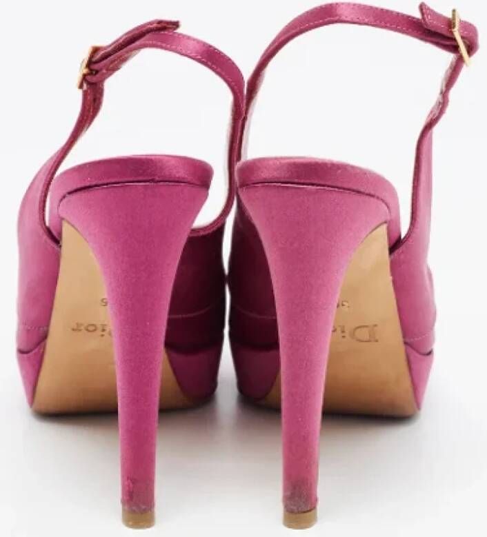 Dior Vintage Pre-owned Satin heels Purple Dames
