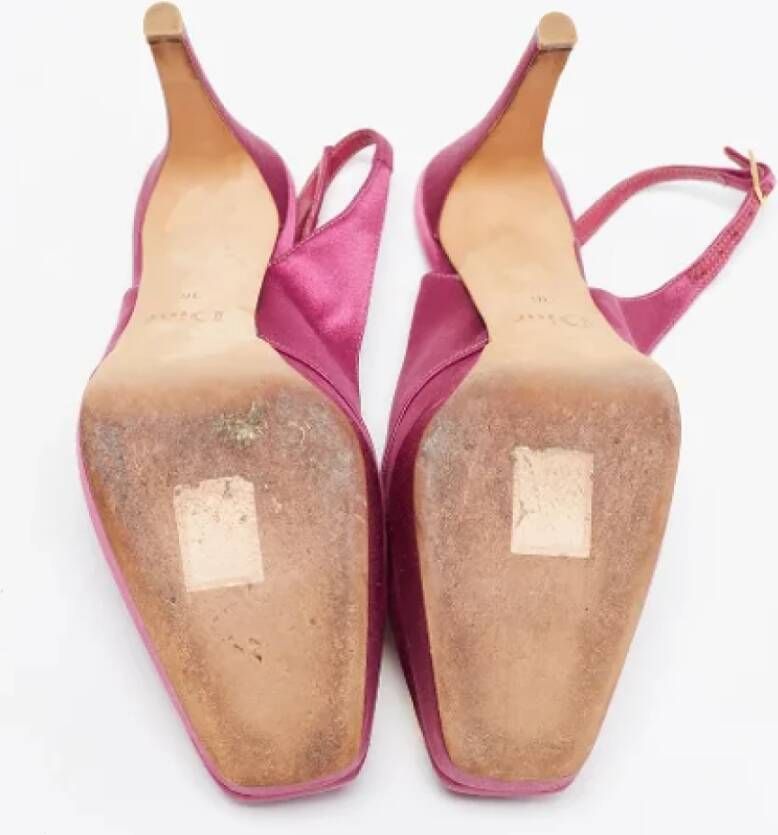 Dior Vintage Pre-owned Satin heels Purple Dames