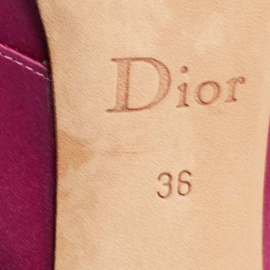 Dior Vintage Pre-owned Satin heels Purple Dames