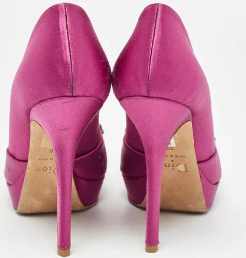 Dior Vintage Pre-owned Satin heels Purple Dames