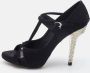 Dior Vintage Pre-owned Satin sandals Black Dames - Thumbnail 2