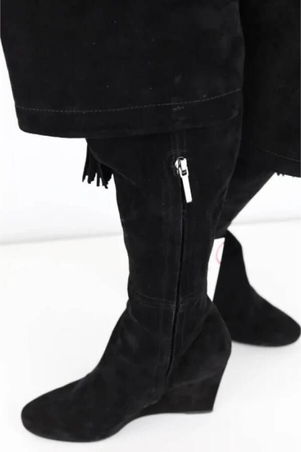 Dior Vintage Pre-owned Suede boots Black Dames