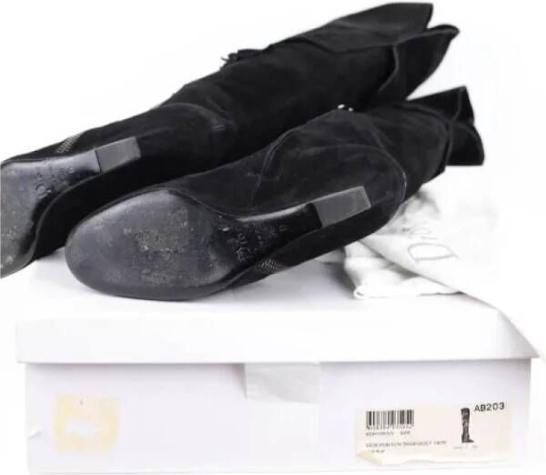 Dior Vintage Pre-owned Suede boots Black Dames