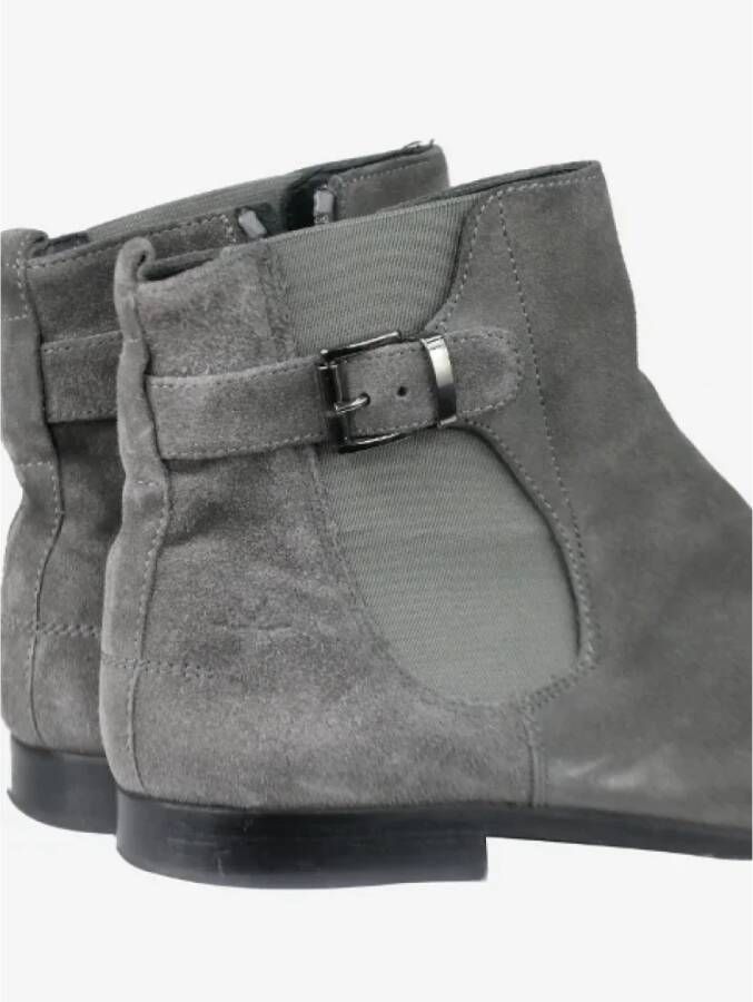 Dior Vintage Pre-owned Suede boots Gray Dames