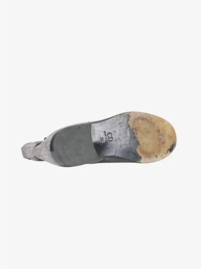 Dior Vintage Pre-owned Suede boots Gray Dames