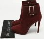 Dior Vintage Pre-owned Suede boots Red Dames - Thumbnail 9