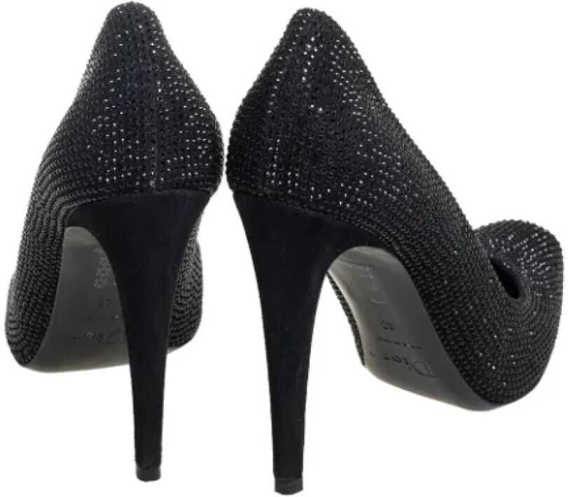Dior Vintage Pre-owned Suede heels Black Dames