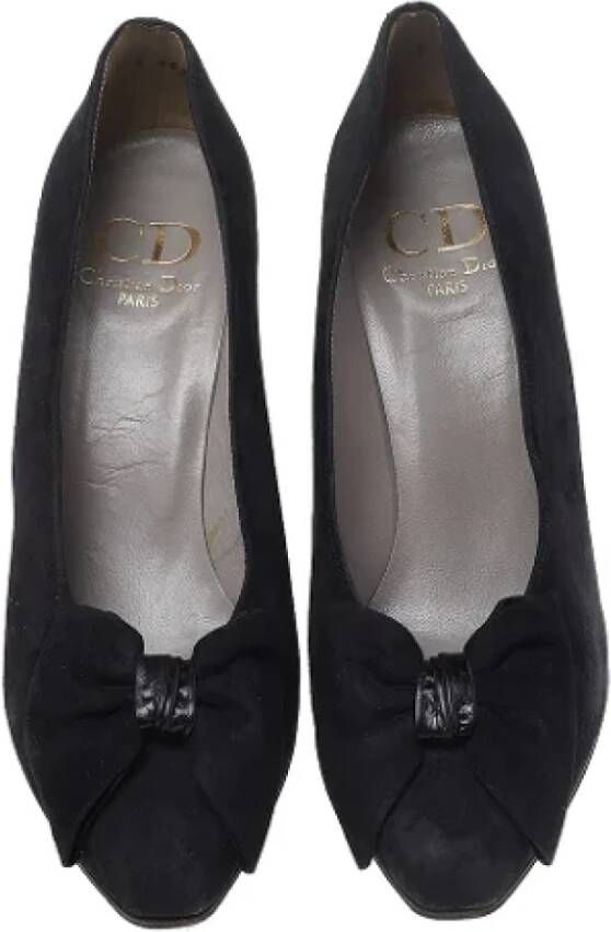 Dior Vintage Pre-owned Suede heels Black Dames