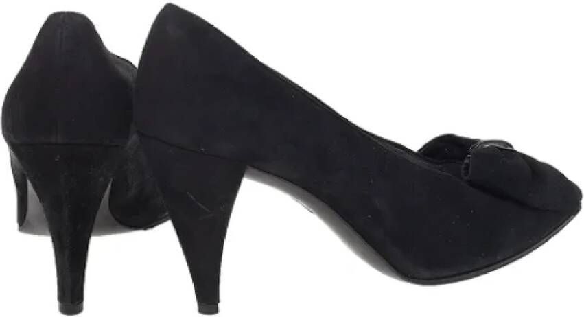 Dior Vintage Pre-owned Suede heels Black Dames
