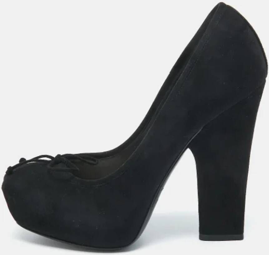 Dior Vintage Pre-owned Suede heels Black Dames