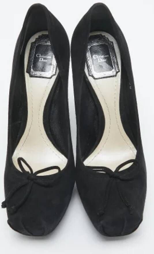 Dior Vintage Pre-owned Suede heels Black Dames