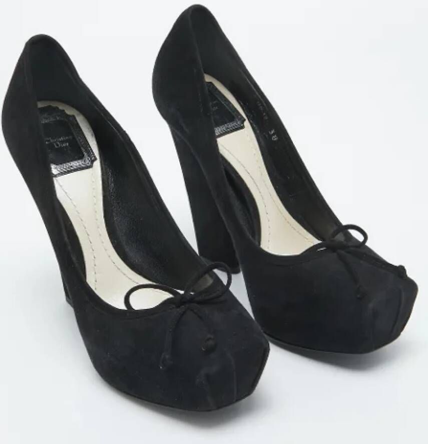 Dior Vintage Pre-owned Suede heels Black Dames