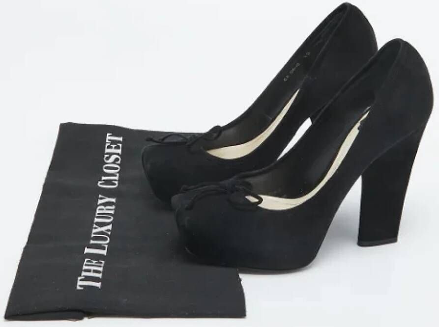 Dior Vintage Pre-owned Suede heels Black Dames