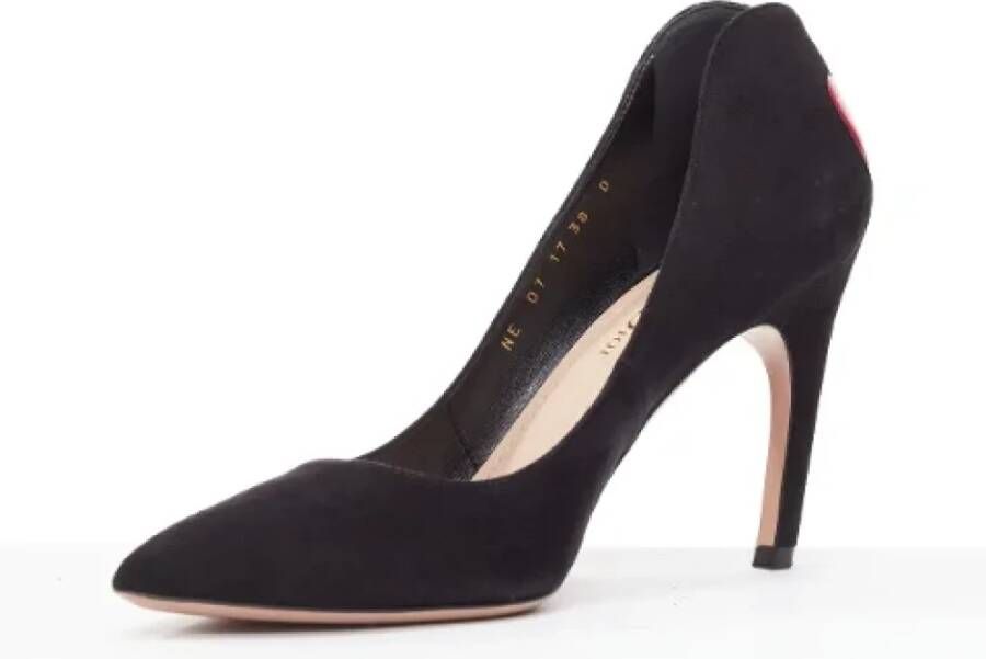 Dior Vintage Pre-owned Suede heels Black Dames