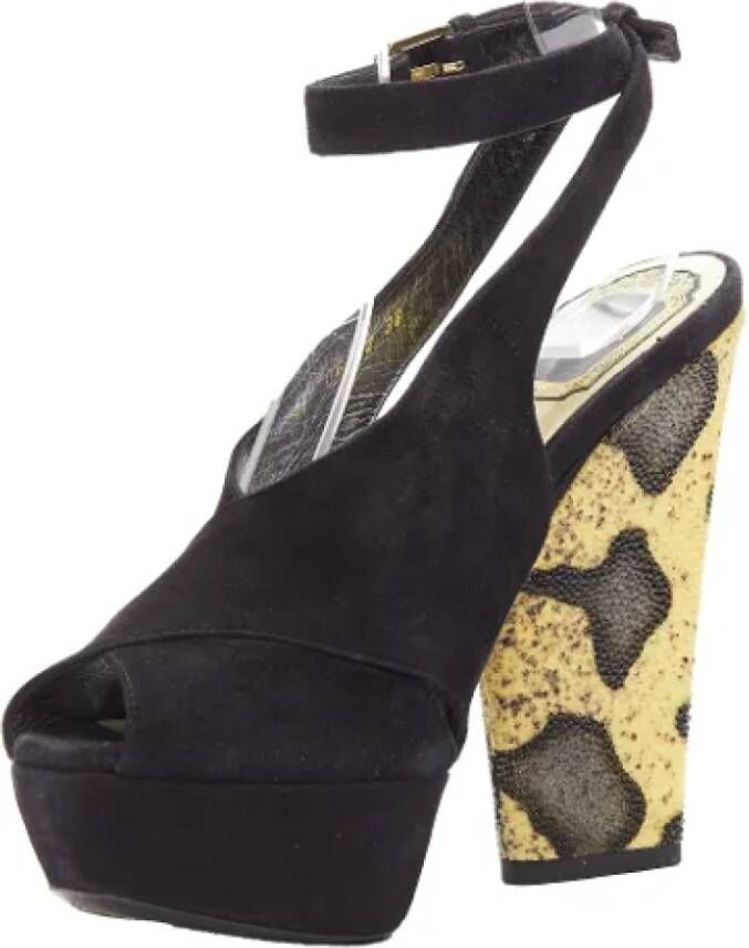 Dior Vintage Pre-owned Suede heels Black Dames