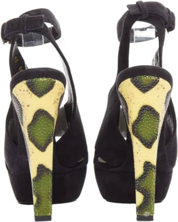Dior Vintage Pre-owned Suede heels Black Dames