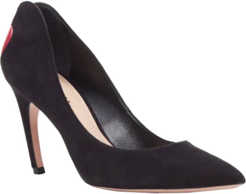 Dior Vintage Pre-owned Suede heels Black Dames