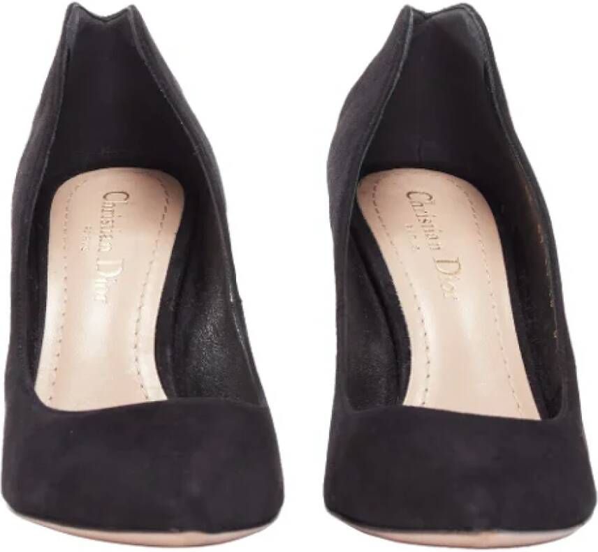 Dior Vintage Pre-owned Suede heels Black Dames