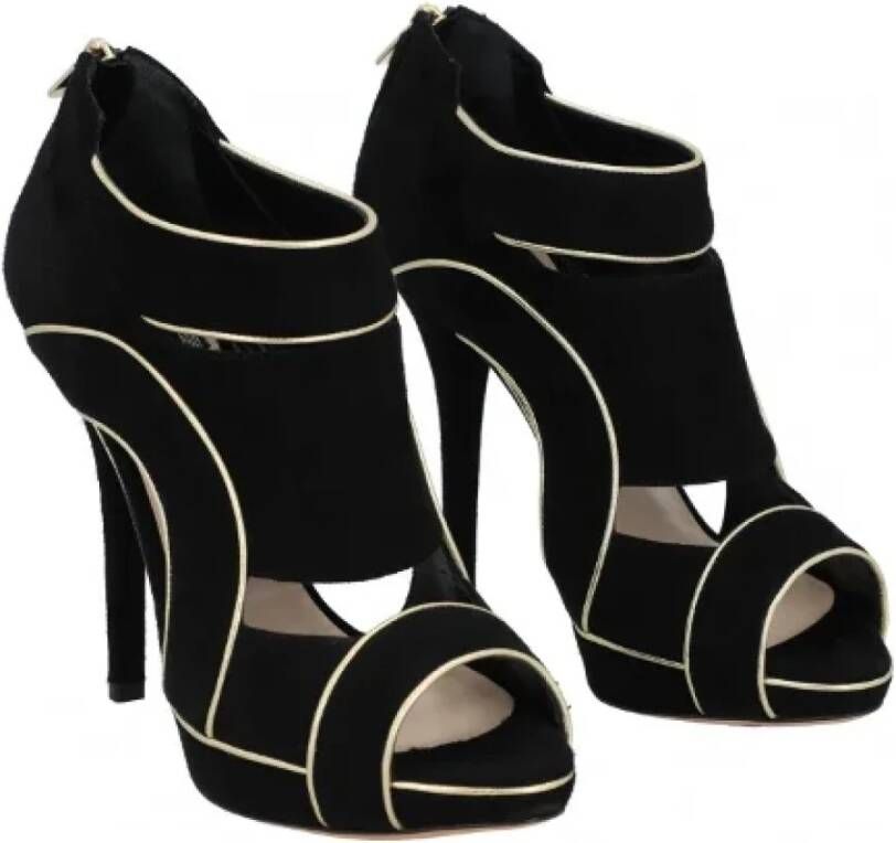 Dior Vintage Pre-owned Suede heels Black Dames