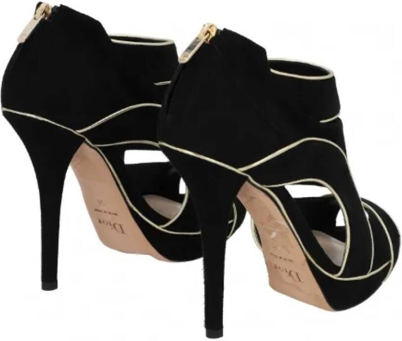 Dior Vintage Pre-owned Suede heels Black Dames