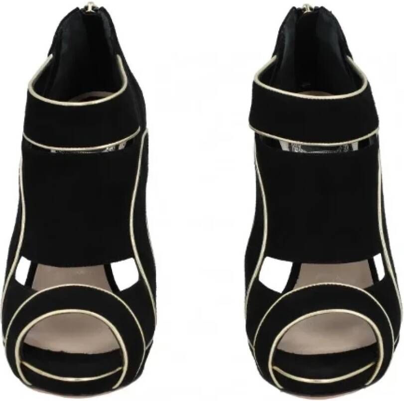 Dior Vintage Pre-owned Suede heels Black Dames
