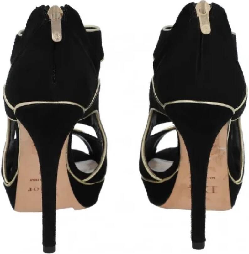 Dior Vintage Pre-owned Suede heels Black Dames