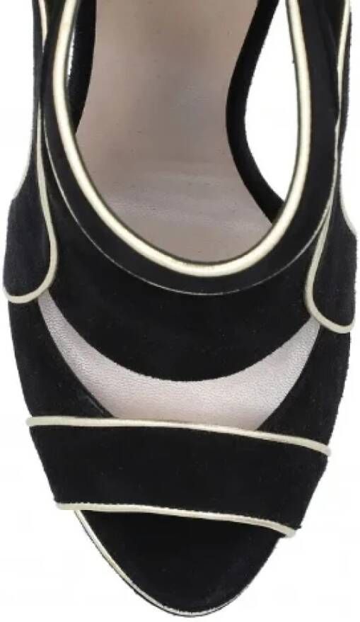 Dior Vintage Pre-owned Suede heels Black Dames