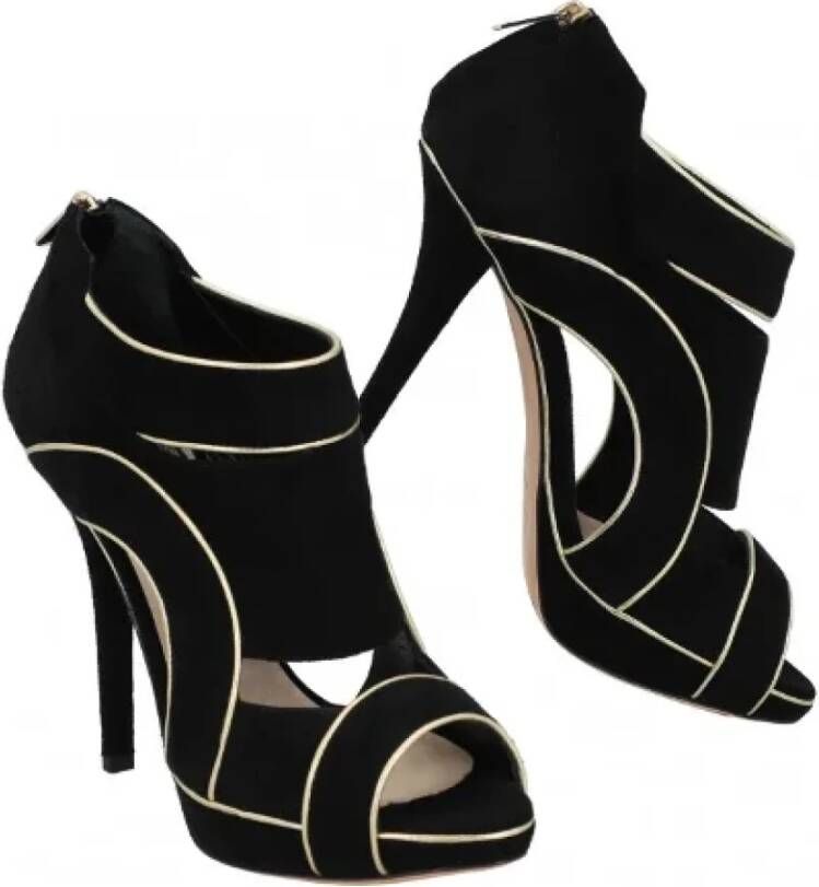 Dior Vintage Pre-owned Suede heels Black Dames