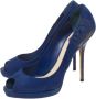 Dior Vintage Pre-owned Suede heels Blue Dames - Thumbnail 3