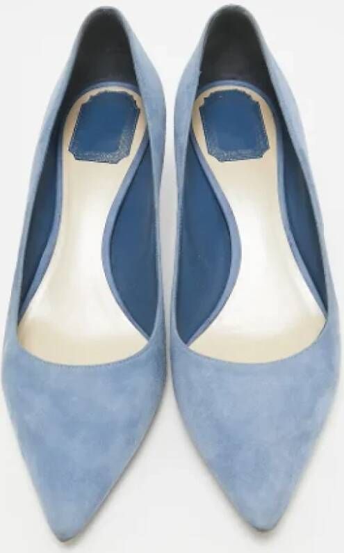 Dior Vintage Pre-owned Suede heels Blue Dames