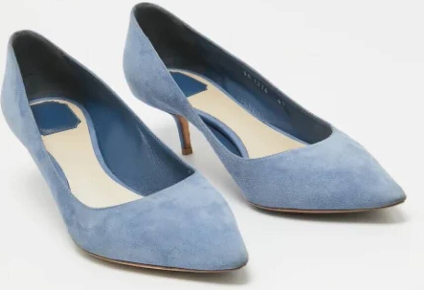 Dior Vintage Pre-owned Suede heels Blue Dames