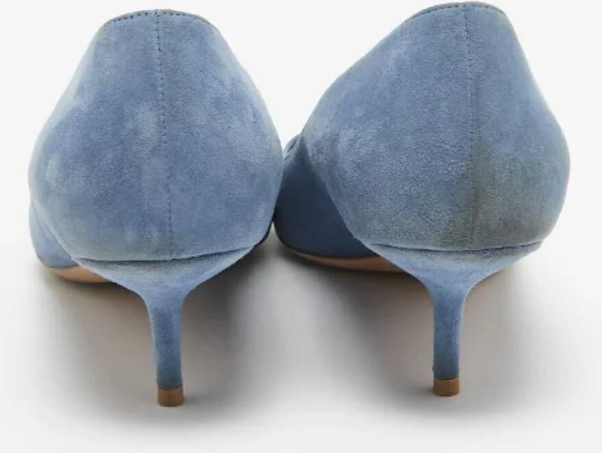 Dior Vintage Pre-owned Suede heels Blue Dames