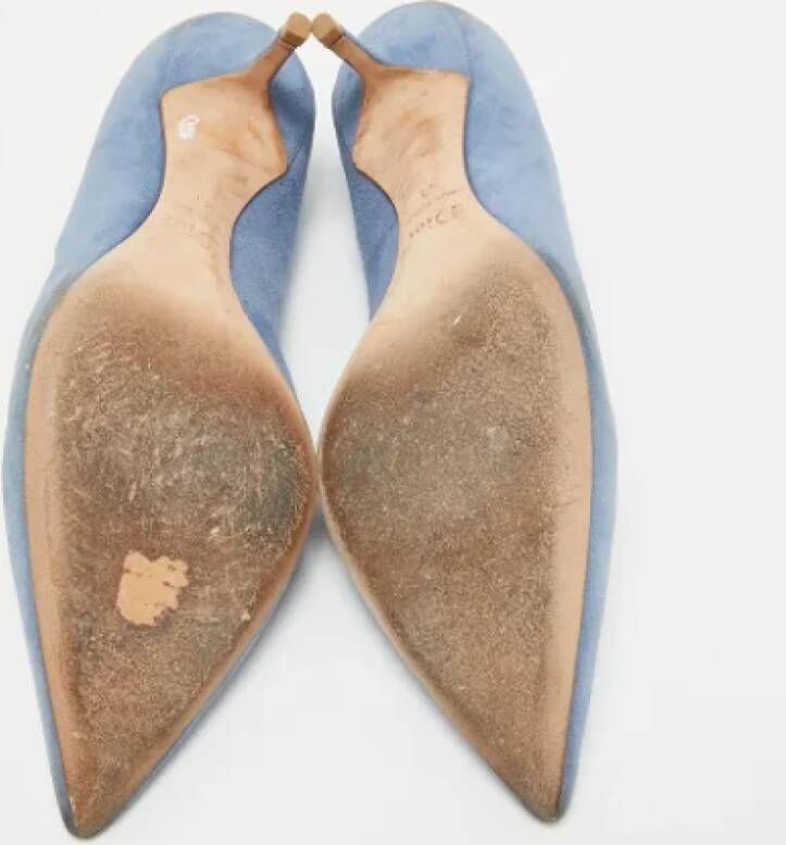 Dior Vintage Pre-owned Suede heels Blue Dames