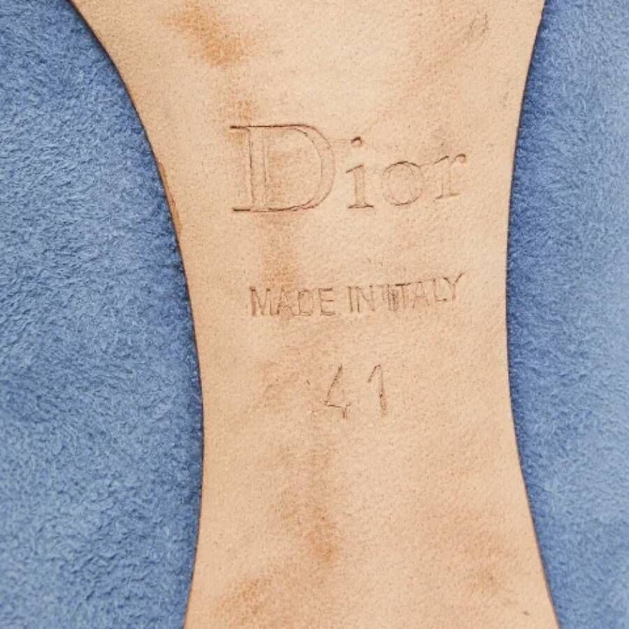 Dior Vintage Pre-owned Suede heels Blue Dames