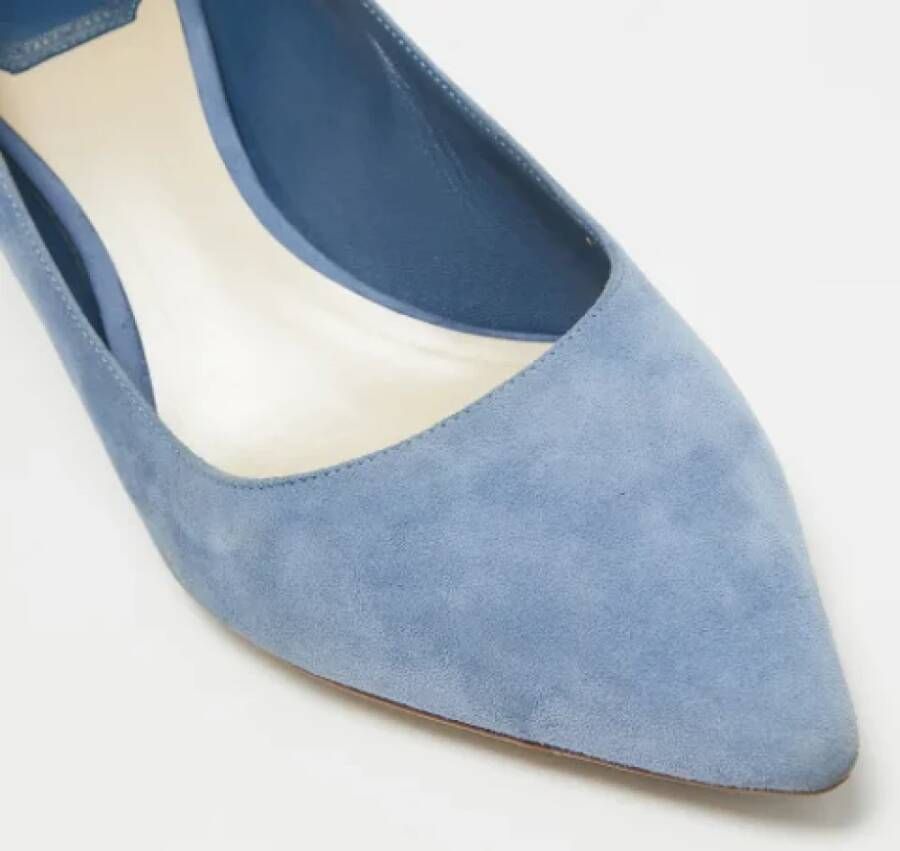 Dior Vintage Pre-owned Suede heels Blue Dames