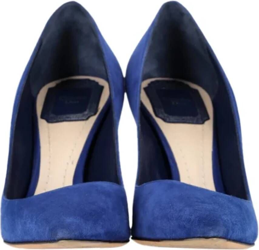 Dior Vintage Pre-owned Suede heels Blue Dames