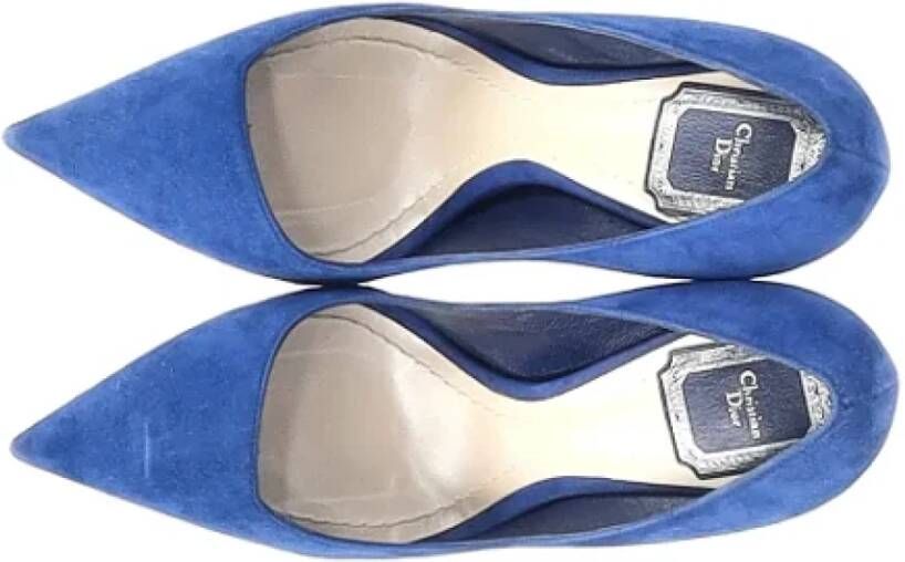 Dior Vintage Pre-owned Suede heels Blue Dames