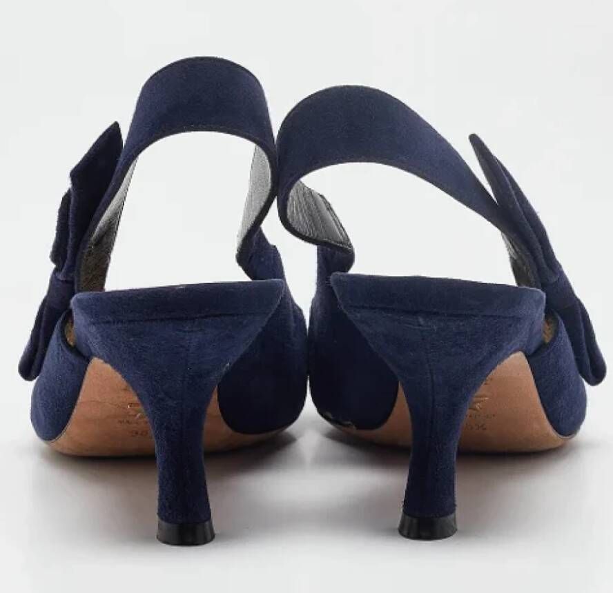 Dior Vintage Pre-owned Suede heels Blue Dames