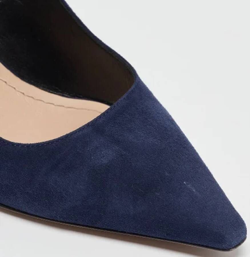 Dior Vintage Pre-owned Suede heels Blue Dames