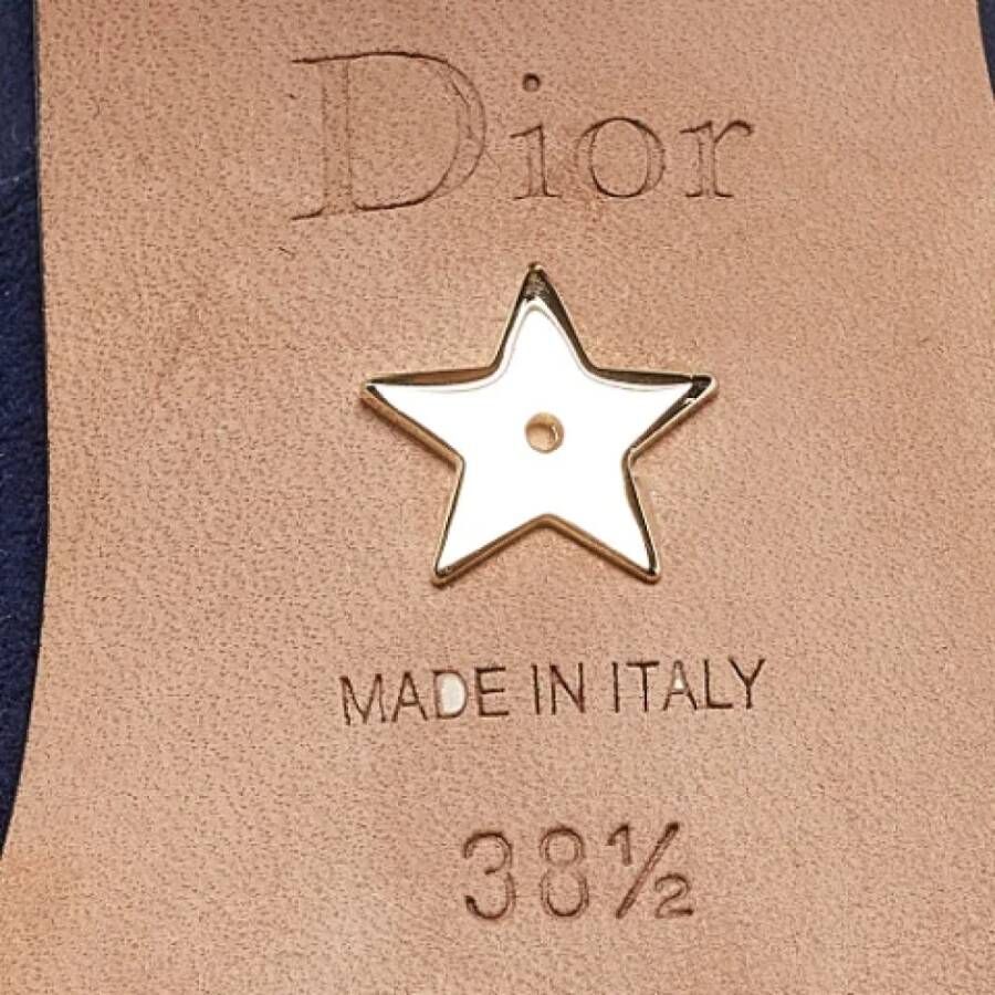 Dior Vintage Pre-owned Suede heels Blue Dames