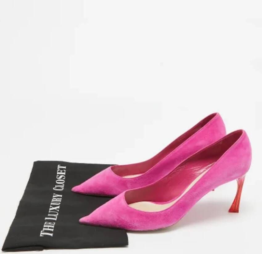 Dior Vintage Pre-owned Suede heels Pink Dames