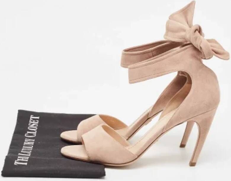 Dior Vintage Pre-owned Suede sandals Beige Dames