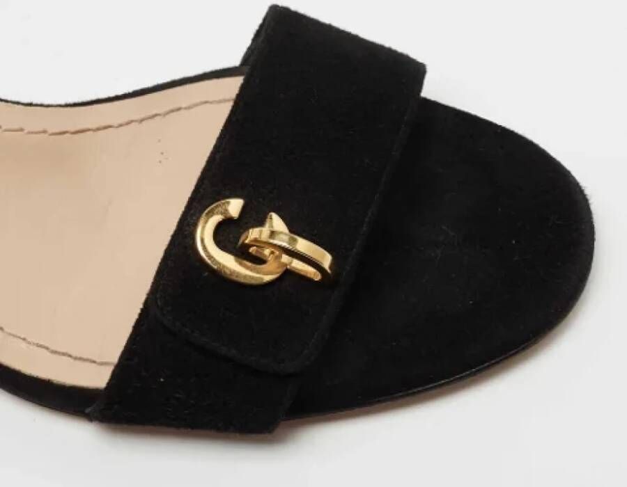 Dior Vintage Pre-owned Suede sandals Black Dames