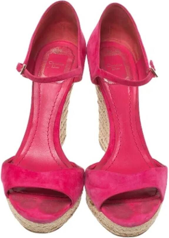 Dior Vintage Pre-owned Suede sandals Pink Dames