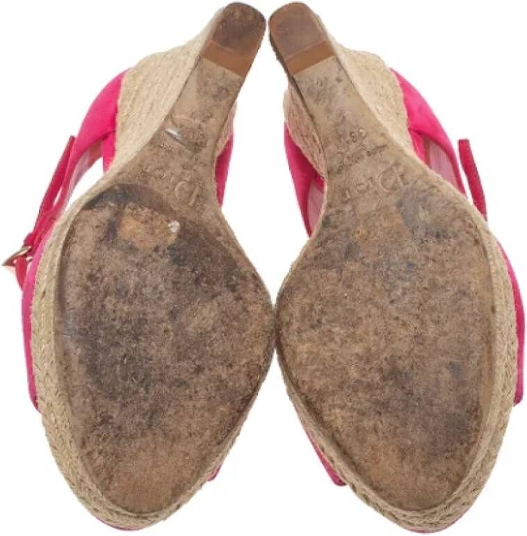 Dior Vintage Pre-owned Suede sandals Pink Dames