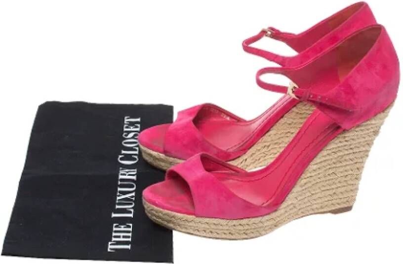 Dior Vintage Pre-owned Suede sandals Pink Dames