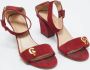 Dior Vintage Pre-owned Suede sandals Red Dames - Thumbnail 4